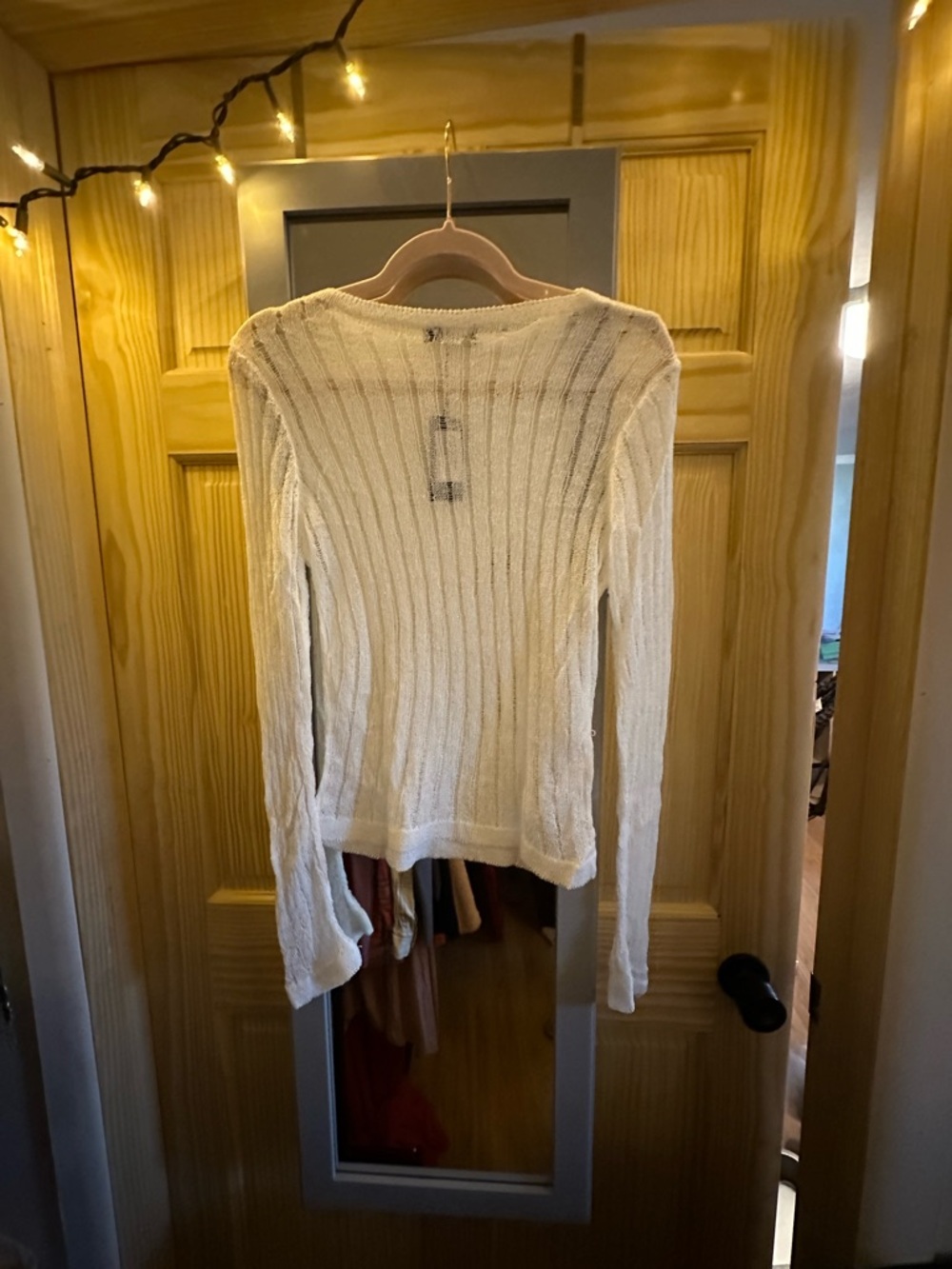 PrettyLittleThing White Ribbed Scoop Neck Long Sleeve Sweater